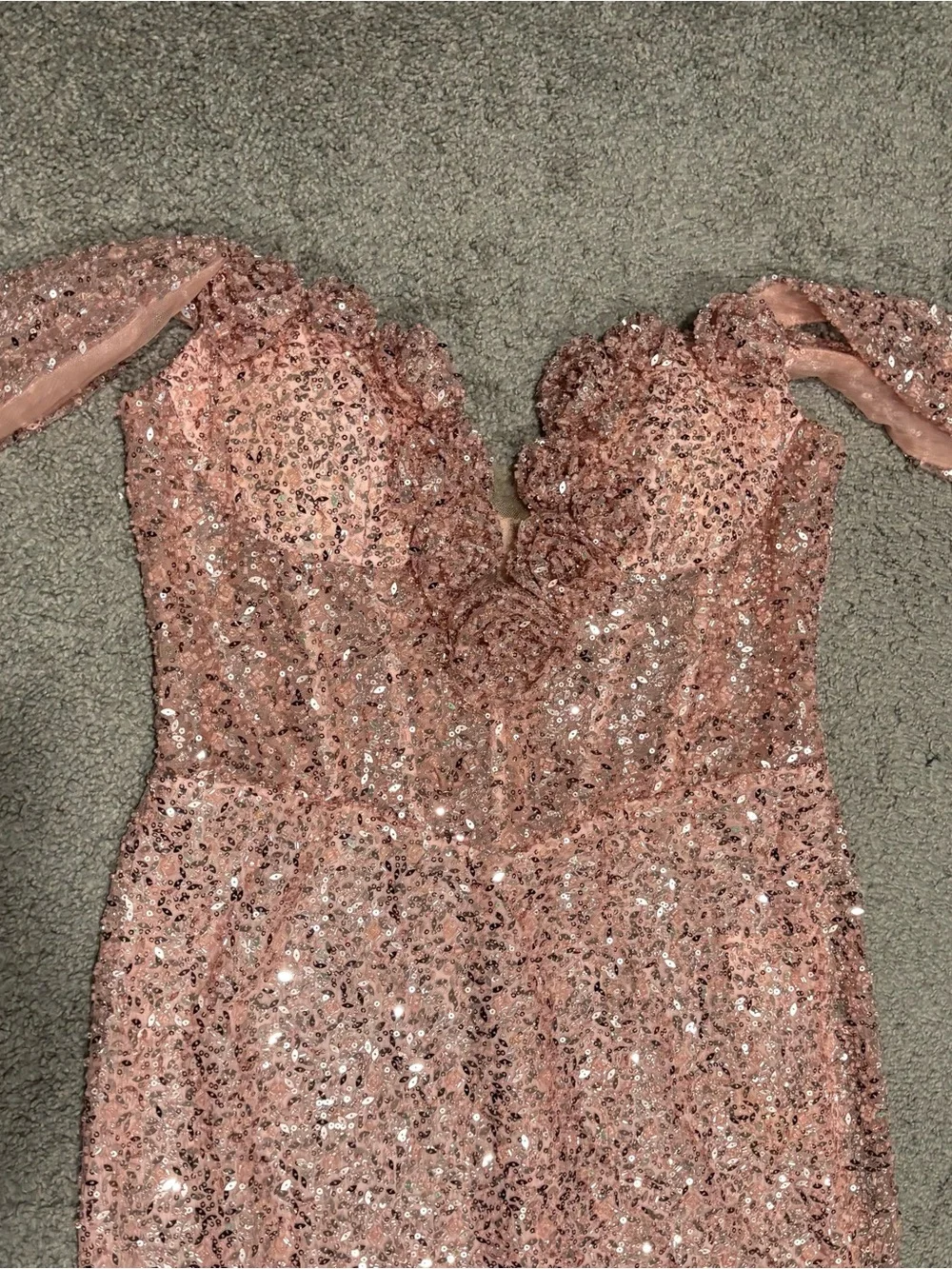 Portia And Scarlett New Sequin Embellished Fitted Gown Size 12 - Picture 7 of 16